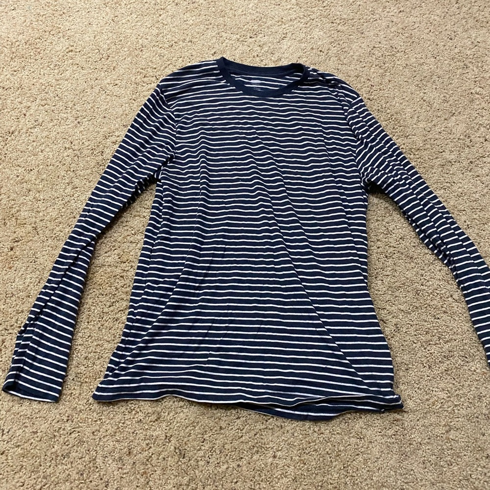 Old Navy Navy and White Striped long Sleeve Tee
